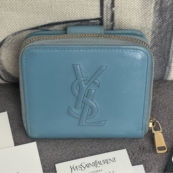 YSL COMPACT BLUE WALLET - Picture 3 of 13